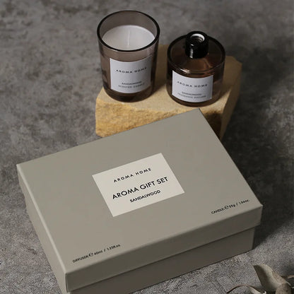 Bougies parfumées avec diffuseur et bâtonnets – Différentes senteurs et coloris
