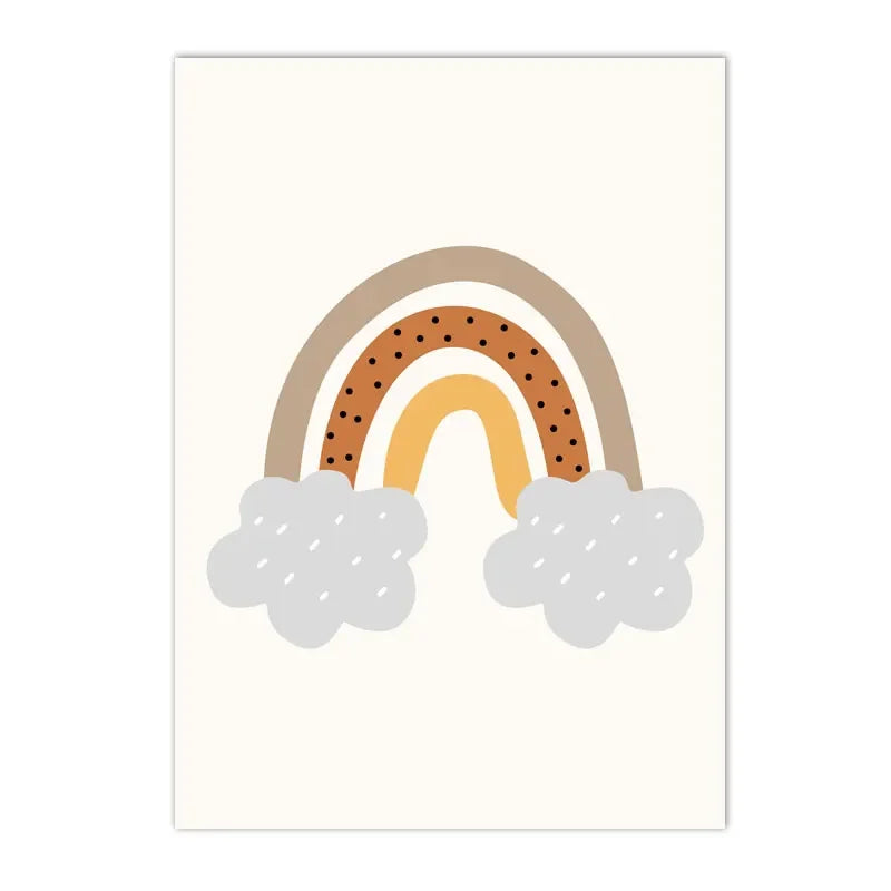Toiles déco enfant – nuages, étoiles & arc-en-ciel