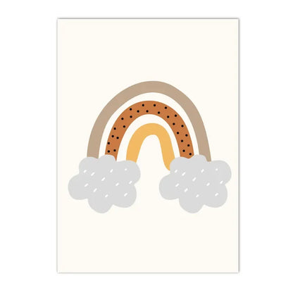 Toiles déco enfant – nuages, étoiles & arc-en-ciel