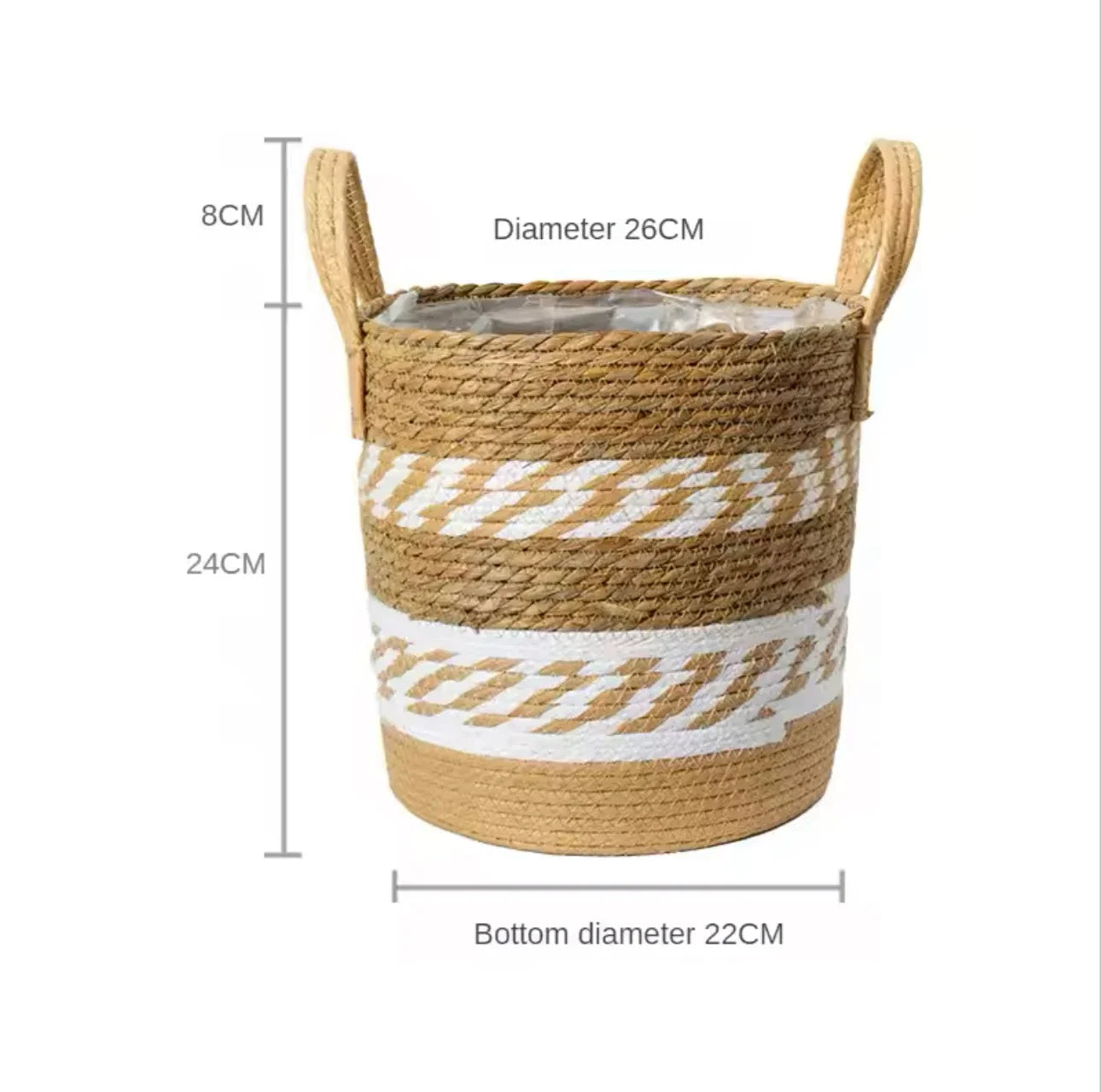 Cache-pots en osier – motifs variés pour plantes & fleurs