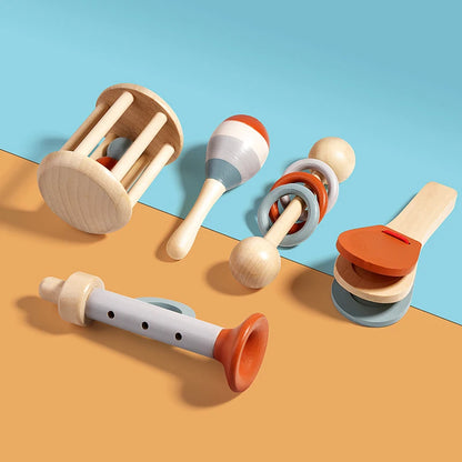 Jeux musicaux en bois certifiés CE – xylophone & maracas pour enfants 3 à 6 ans