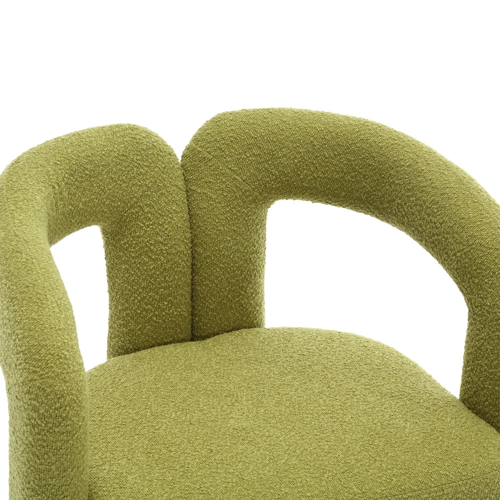 Chaise design en bouclette – Assise rotative 360°