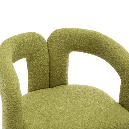 Chaise design en bouclette – Assise rotative 360°