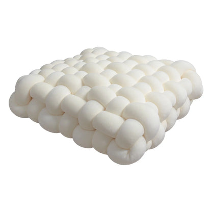 Coussin carré tressé