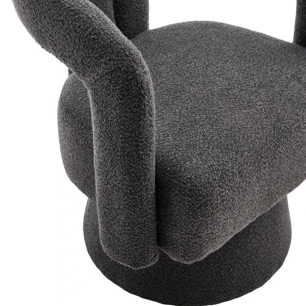 Chaise design en bouclette – Assise rotative 360°