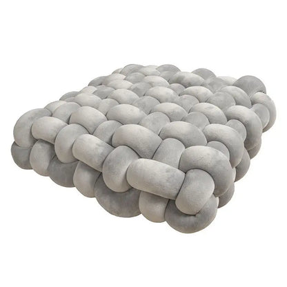 Coussin carré tressé