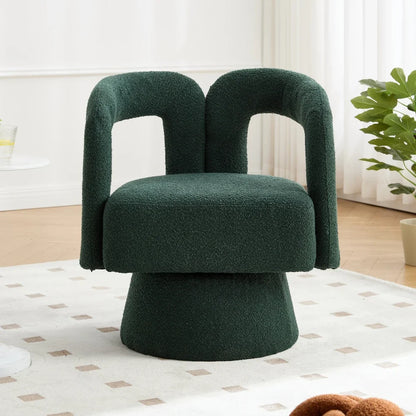 Chaise design en bouclette – Assise rotative 360°