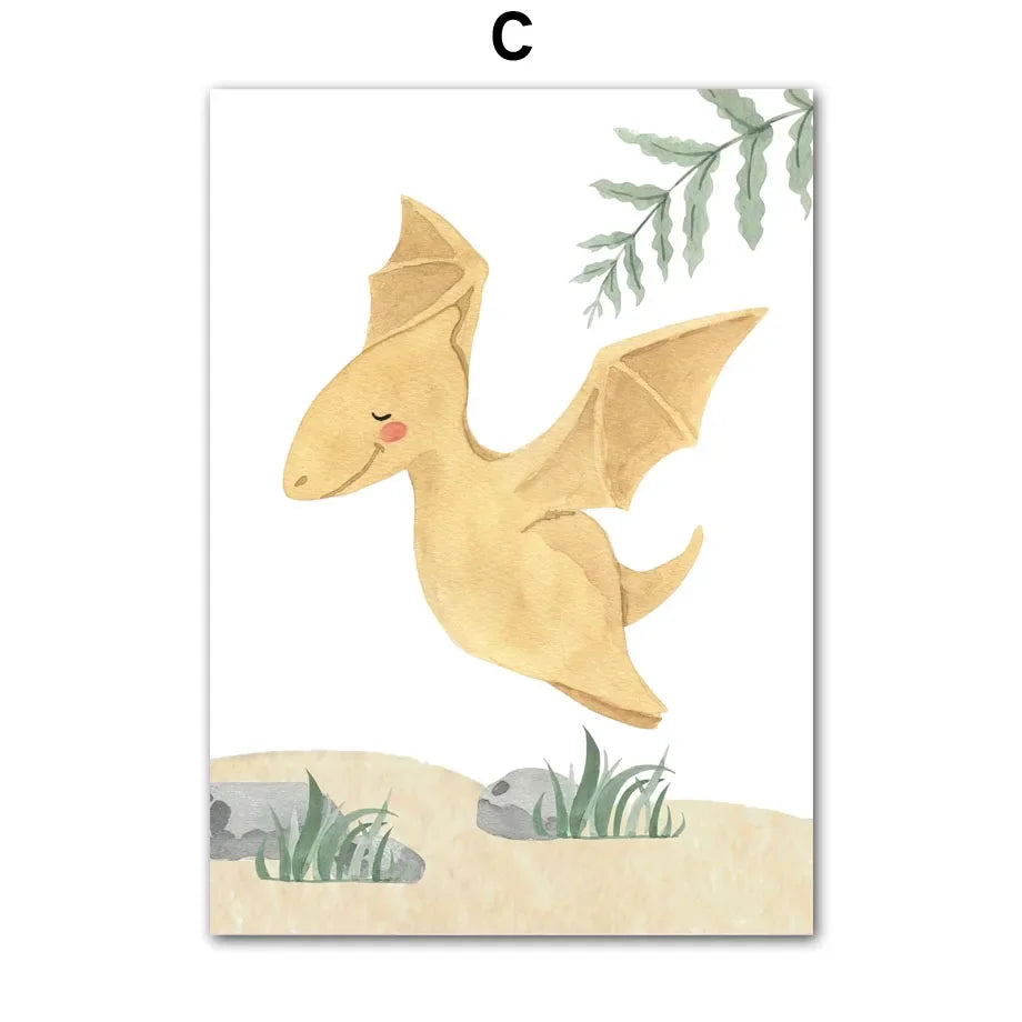 Toiles décoratives dinosaures pour chambre d’enfant