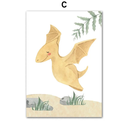 Toiles décoratives dinosaures pour chambre d’enfant