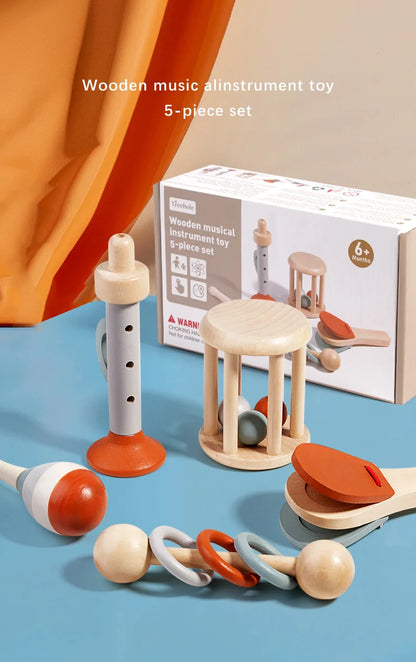 Jeux musicaux en bois certifiés CE – xylophone & maracas pour enfants 3 à 6 ans