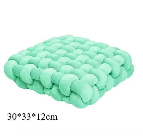 Coussin carré tressé