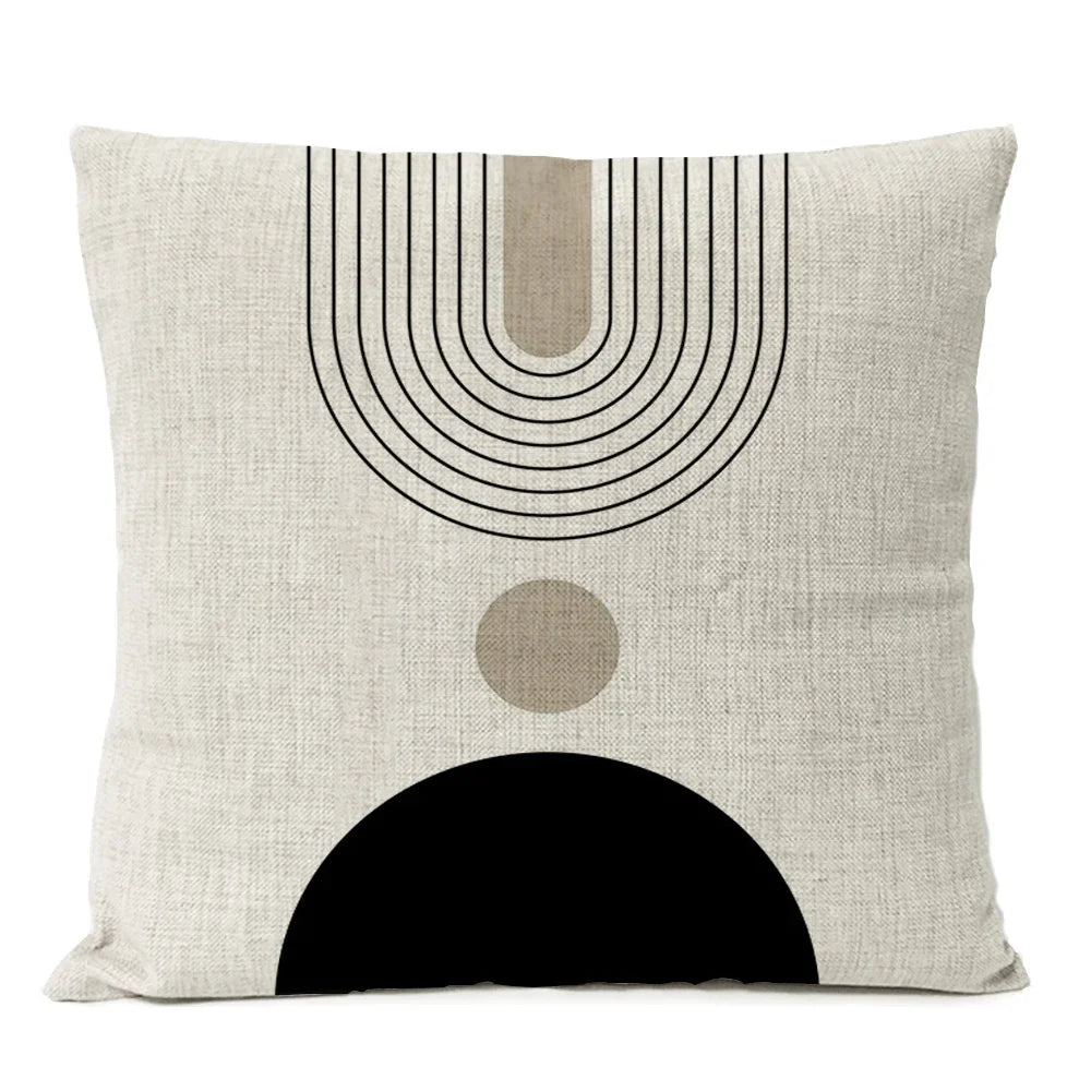 Housse de coussin abstrait et géométrique