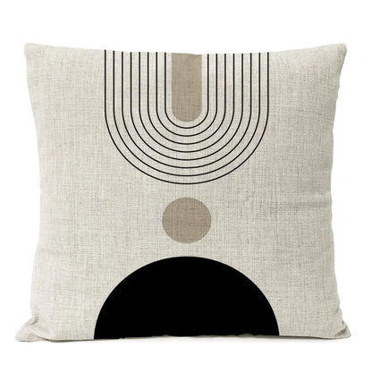 Housse de coussin abstrait et géométrique