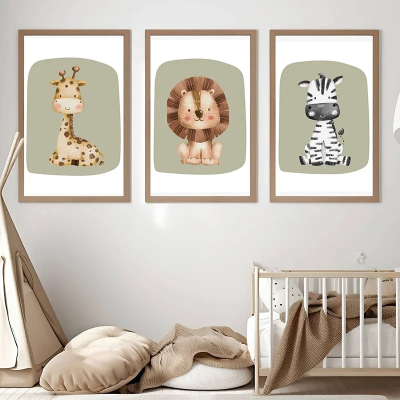Toiles décoratives style Safari pour chambre d’enfant