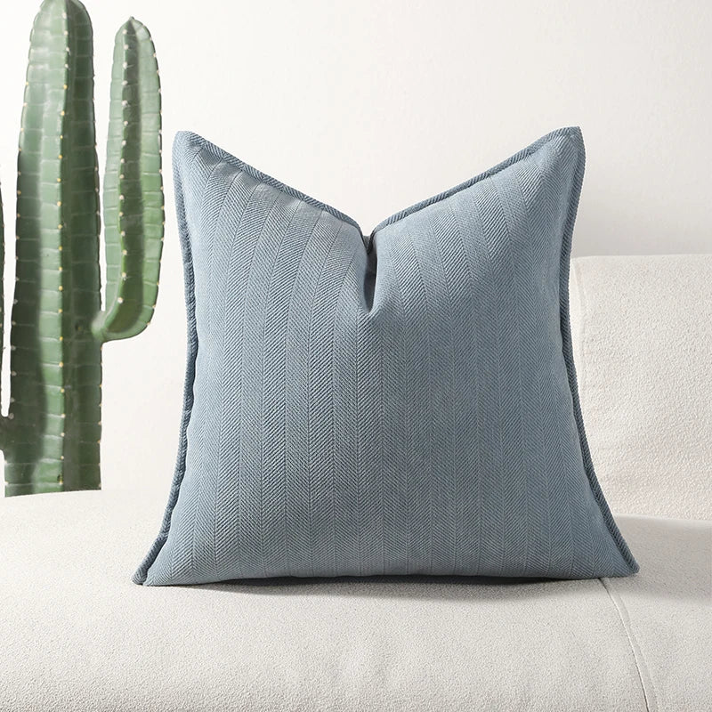 Housse de coussin en chenille douce
