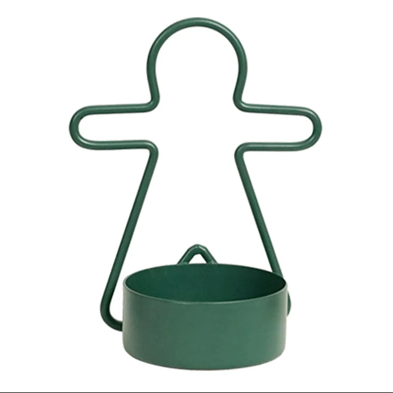 Bougeoir en métal – Bonhomme pain d’épices & esprit de Noël