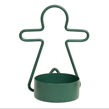 Bougeoir en métal – Bonhomme pain d’épices & esprit de Noël