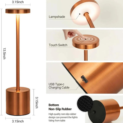 Lampe de table LED rechargeable