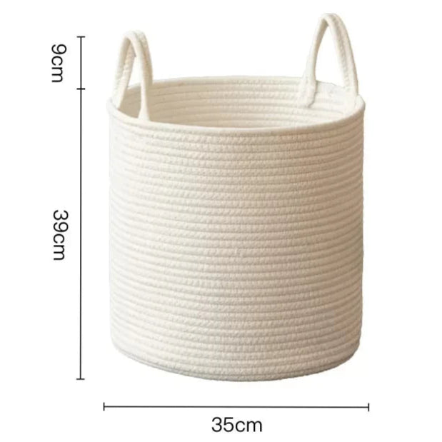 Paniers à linge en coton tissé
