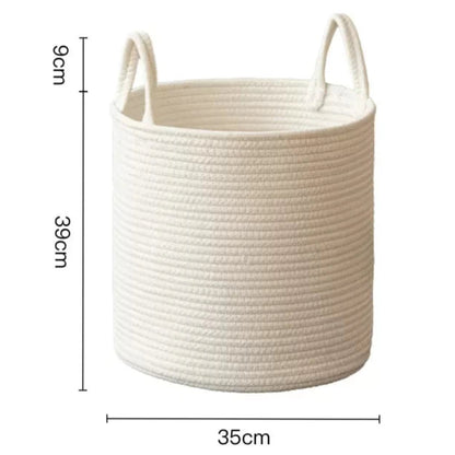 Paniers à linge en coton tissé
