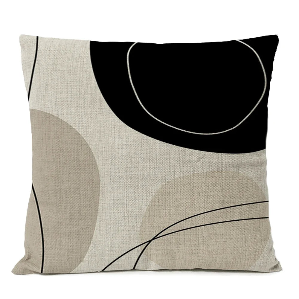 Housse de coussin abstrait et géométrique