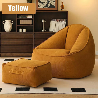 Pouf paresseux velours côtelé