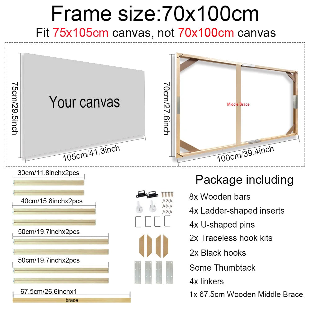 Cadre en bois pour toile